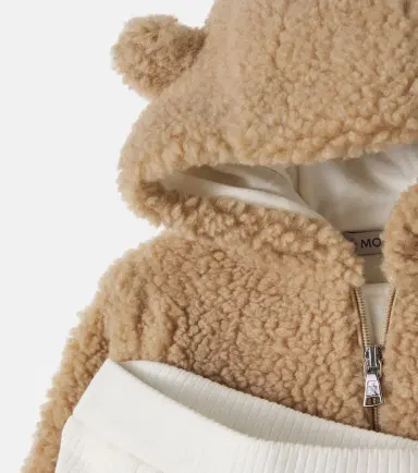 Moncler Enfant Baby teddy and cotton hoodie and leggings set | Thumbnail 2 Moncler Enfant Baby teddy and cotton hoodie and leggings set | Thumbnail 2