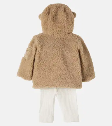 Moncler Enfant Baby teddy and cotton hoodie and leggings set | Thumbnail 3 Moncler Enfant Baby teddy and cotton hoodie and leggings set | Thumbnail 3