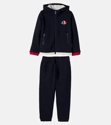 Moncler Enfant Cotton jersey hoodie and sweatpants set | Thumbnail 3 Moncler Enfant Cotton jersey hoodie and sweatpants set | Thumbnail 3