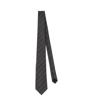 Saint Laurent Striped silk twill jacquard tie | Thumbnail 1 Saint Laurent Striped silk twill jacquard tie | Thumbnail 1