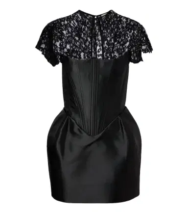 De La Vali Catalina satin and lace bustier minidress | Thumbnail 1 De La Vali Catalina satin and lace bustier minidress | Thumbnail 1
