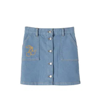 Bonpoint Dexie embroidered denim skirt | Thumbnail 1 Bonpoint Dexie embroidered denim skirt | Thumbnail 1