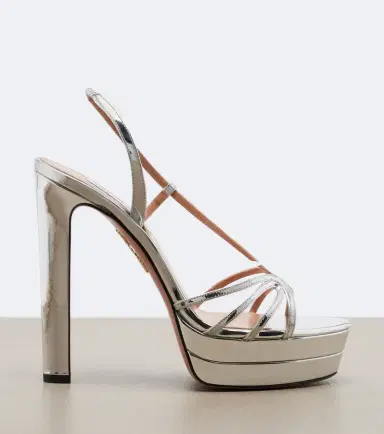 Aquazzura Talk To Me metallic leather sandals | Thumbnail 2 Aquazzura Talk To Me metallic leather sandals | Thumbnail 2