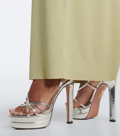 Aquazzura Talk To Me metallic leather sandals | Thumbnail 6 Aquazzura Talk To Me metallic leather sandals | Thumbnail 6