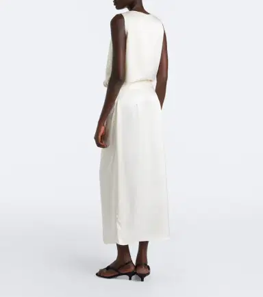 RÓHE Róhe Gathered satin midi skirt | Thumbnail 3 RÓHE Róhe Gathered satin midi skirt | Thumbnail 3