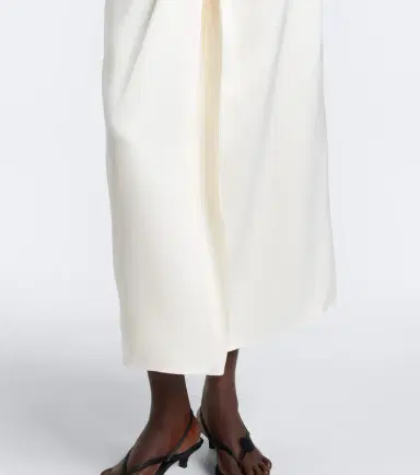 RÓHE Róhe Gathered satin midi skirt | Thumbnail 4 RÓHE Róhe Gathered satin midi skirt | Thumbnail 4