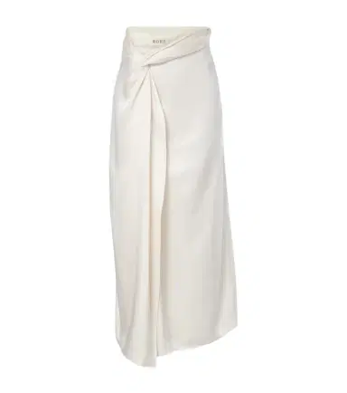 RÓHE Róhe Gathered satin midi skirt | Thumbnail 1 RÓHE Róhe Gathered satin midi skirt | Thumbnail 1