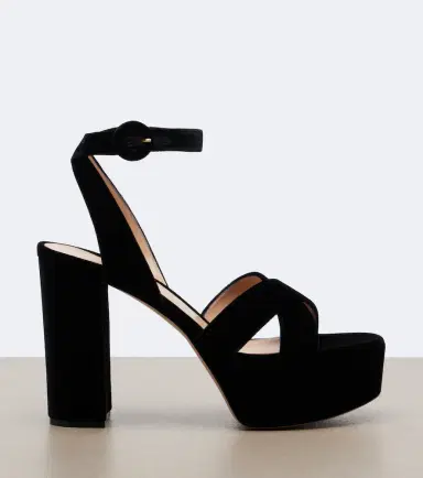 Gianvito Rossi Sabrina velvet platform sandals | Thumbnail 3 Gianvito Rossi Sabrina velvet platform sandals | Thumbnail 3