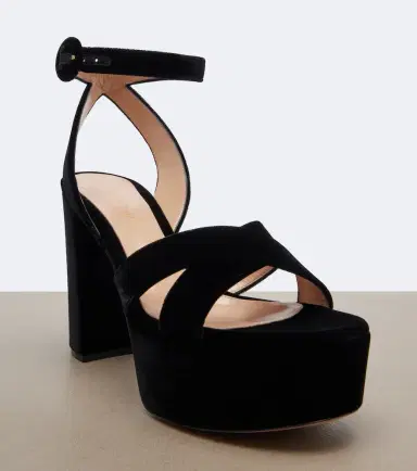 Gianvito Rossi Sabrina velvet platform sandals | Thumbnail 4 Gianvito Rossi Sabrina velvet platform sandals | Thumbnail 4