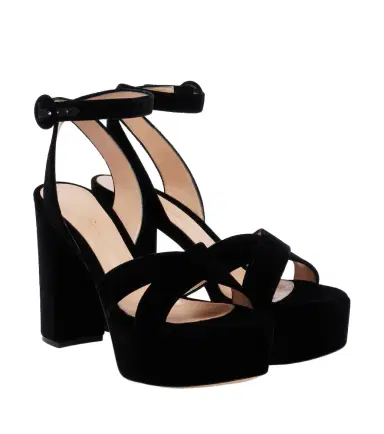 Gianvito Rossi Sabrina velvet platform sandals | Thumbnail 1 Gianvito Rossi Sabrina velvet platform sandals | Thumbnail 1