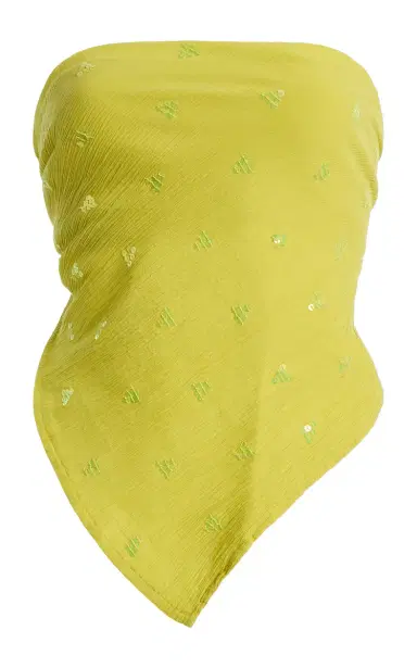 Boteh Solene Sequined Cotton Triangle Scarf Top | Thumbnail 1 Boteh Solene Sequined Cotton Triangle Scarf Top | Thumbnail 1