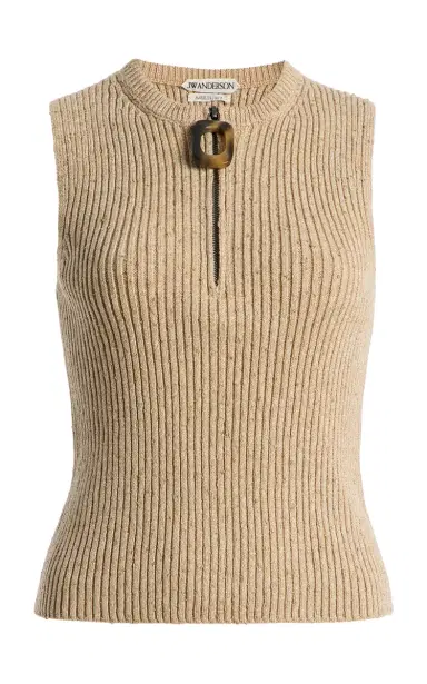 JW Anderson Zipped Cotton-Blend Tank Top | Thumbnail 8 JW Anderson Zipped Cotton-Blend Tank Top | Thumbnail 8