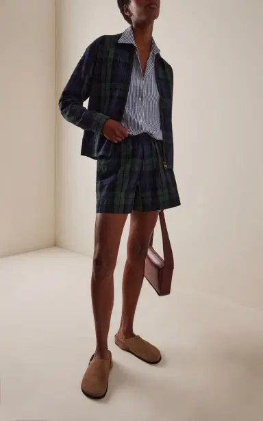 JW Anderson Plaid Zipped Cotton Jacket | Thumbnail 3 JW Anderson Plaid Zipped Cotton Jacket | Thumbnail 3