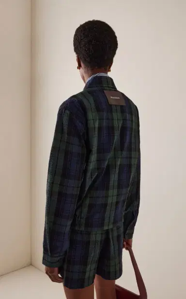 JW Anderson Plaid Zipped Cotton Jacket | Thumbnail 4 JW Anderson Plaid Zipped Cotton Jacket | Thumbnail 4