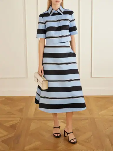 Emilia Wickstead Natalie Striped Twill Shirt | Thumbnail 2 Emilia Wickstead Natalie Striped Twill Shirt | Thumbnail 2