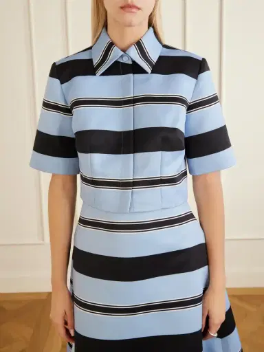 Emilia Wickstead Natalie Striped Twill Shirt | Thumbnail 3 Emilia Wickstead Natalie Striped Twill Shirt | Thumbnail 3