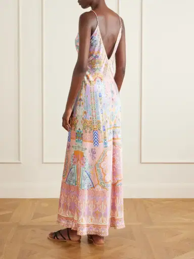 Camilla Printed Silk-satin Maxi Dress | Thumbnail 3 Camilla Printed Silk-satin Maxi Dress | Thumbnail 3