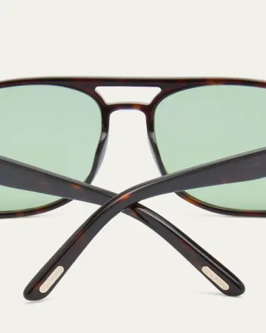 Tom Ford Havana Logo Acetate Aviator Sunglasses | Thumbnail 4 Tom Ford Havana Logo Acetate Aviator Sunglasses | Thumbnail 4