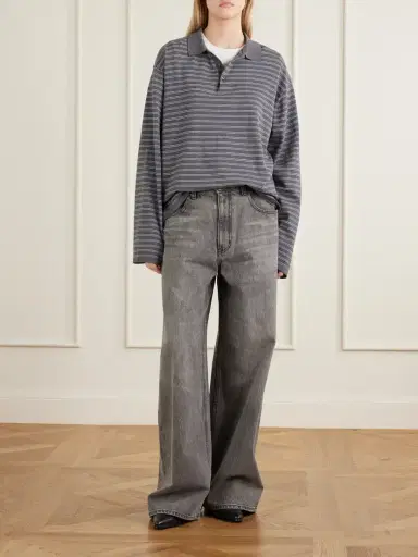 Nili Lotan Foley Stripe Cotton Polo Shirt | Thumbnail 2 Nili Lotan Foley Stripe Cotton Polo Shirt | Thumbnail 2