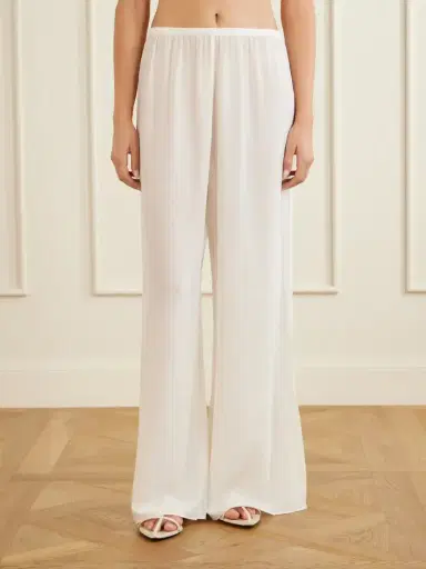 Away That Day St Barts Gathered Crepon Wide-leg Pants | Thumbnail 3 Away That Day St Barts Gathered Crepon Wide-leg Pants | Thumbnail 3