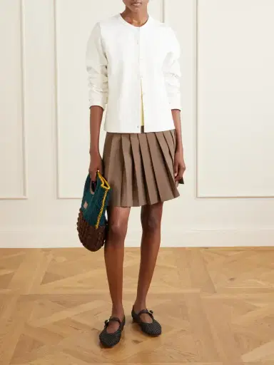 Marni Logo-appliquéd Leather-trimmed Knitted Wool Clutch | Thumbnail 3 Marni Logo-appliquéd Leather-trimmed Knitted Wool Clutch | Thumbnail 3