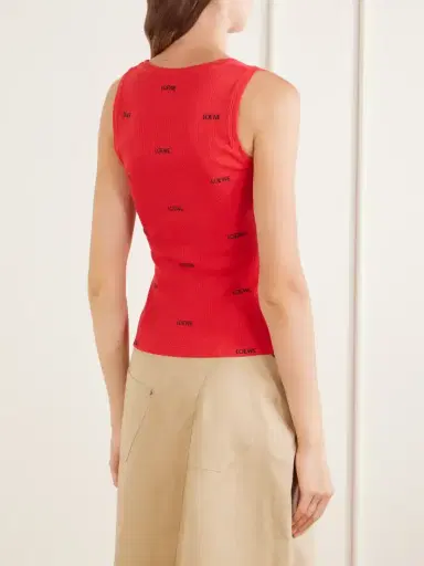 Loewe Logo-embroidered Ribbed Stretch-cotton Jersey Tank | Thumbnail 4 Loewe Logo-embroidered Ribbed Stretch-cotton Jersey Tank | Thumbnail 4