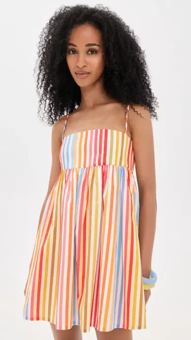 Couper Winnie Mini Dress Rainbow Stripe | Thumbnail 2 Couper Winnie Mini Dress Rainbow Stripe | Thumbnail 2