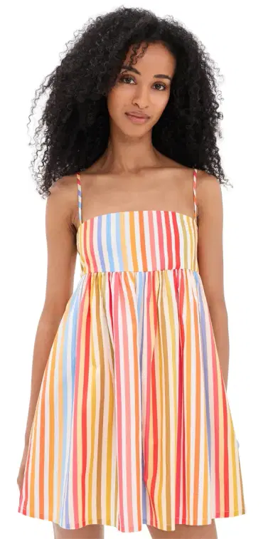 Couper Winnie Mini Dress Rainbow Stripe | Thumbnail 1 Couper Winnie Mini Dress Rainbow Stripe | Thumbnail 1