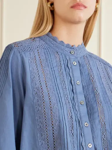 Sea Pippa Crochet-trimmed Cotton Blouse | Thumbnail 5 Sea Pippa Crochet-trimmed Cotton Blouse | Thumbnail 5