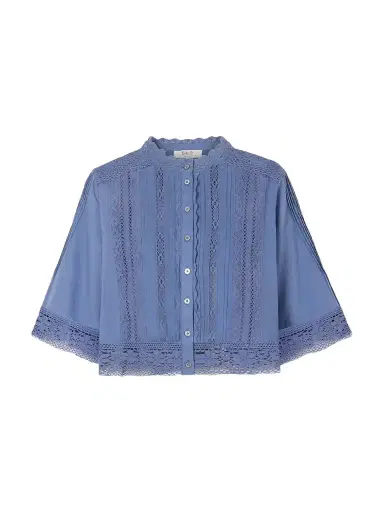 Sea Pippa Crochet-trimmed Cotton Blouse | Thumbnail 1 Sea Pippa Crochet-trimmed Cotton Blouse | Thumbnail 1