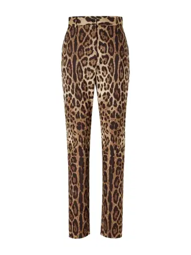 Dolce & Gabbana Leopard-print High-rise Cotton Straight-leg Pants | Thumbnail 1 Dolce & Gabbana Leopard-print High-rise Cotton Straight-leg Pants | Thumbnail 1