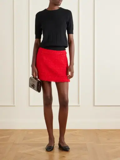 Dolce & Gabbana Flared Tweed Mini Skirt | Thumbnail 2 Dolce & Gabbana Flared Tweed Mini Skirt | Thumbnail 2