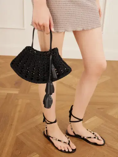 Magda Butrym Maya Crocheted Leather Tote | Thumbnail 2 Magda Butrym Maya Crocheted Leather Tote | Thumbnail 2