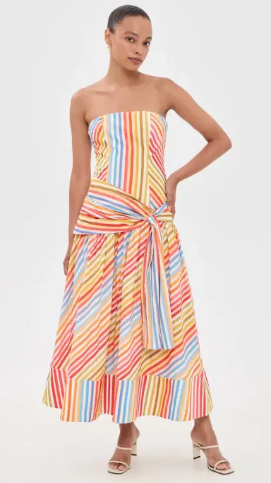 Couper Agee Maxi Dress Rainbow Stripe | Thumbnail 2 Couper Agee Maxi Dress Rainbow Stripe | Thumbnail 2