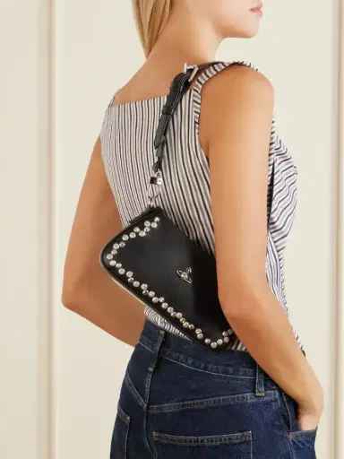 Vivienne Westwood Tasha Logo-embellished Studded Leather Shoulder Bag | Thumbnail 2 Vivienne Westwood Tasha Logo-embellished Studded Leather Shoulder Bag | Thumbnail 2