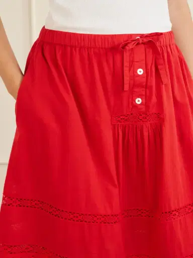 Sea Pippa Lace-trimmed Cotton Midi Skirt | Thumbnail 5 Sea Pippa Lace-trimmed Cotton Midi Skirt | Thumbnail 5