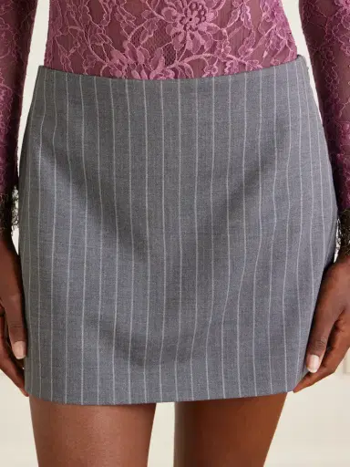 Valentino Garavani Striped Wool Mini Skirt | Thumbnail 5 Valentino Garavani Striped Wool Mini Skirt | Thumbnail 5