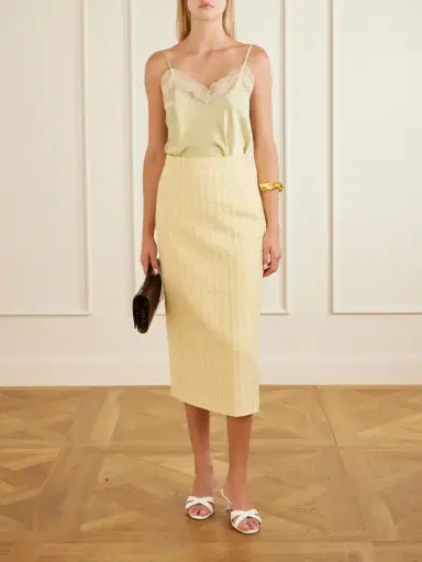 Alessandra Rich Tweed Midi Skirt | Thumbnail 2 Alessandra Rich Tweed Midi Skirt | Thumbnail 2