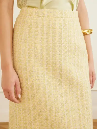 Alessandra Rich Tweed Midi Skirt | Thumbnail 4 Alessandra Rich Tweed Midi Skirt | Thumbnail 4