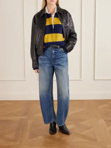 Nili Lotan Rashida Striped Wool And Cashmere-blend Polo Sweater | Thumbnail 2 Nili Lotan Rashida Striped Wool And Cashmere-blend Polo Sweater | Thumbnail 2