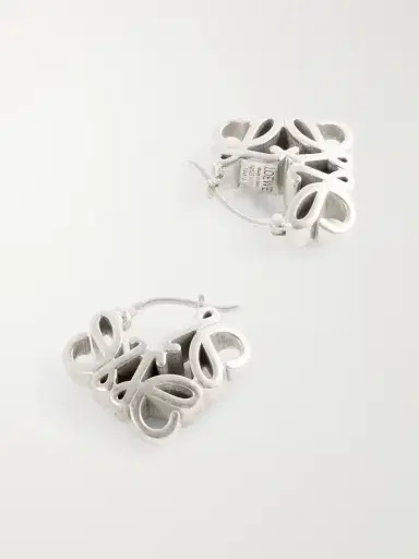 Loewe Anagram Bombé Sterling Silver Earrings | Thumbnail 3 Loewe Anagram Bombé Sterling Silver Earrings | Thumbnail 3