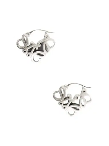 Loewe Anagram Bombé Sterling Silver Earrings | Thumbnail 1 Loewe Anagram Bombé Sterling Silver Earrings | Thumbnail 1