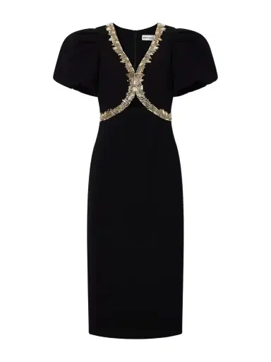 Rebecca Vallance Alexandrite Embellished Cady Midi Dress | Thumbnail 1 Rebecca Vallance Alexandrite Embellished Cady Midi Dress | Thumbnail 1