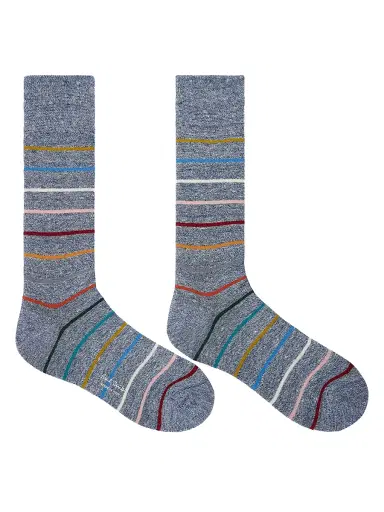 Paul Smith Men's 2-Pack Signature Stripe Linen-Blend Socks | Thumbnail 2 Paul Smith Men's 2-Pack Signature Stripe Linen-Blend Socks | Thumbnail 2