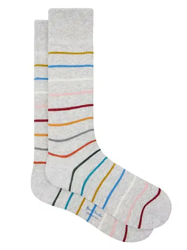 Paul Smith Men's 2-Pack Signature Stripe Linen-Blend Socks | Thumbnail 4 Paul Smith Men's 2-Pack Signature Stripe Linen-Blend Socks | Thumbnail 4