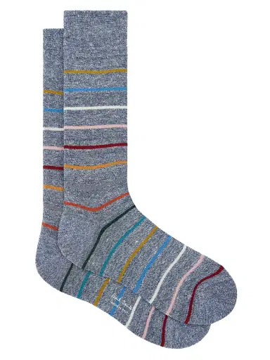 Paul Smith Men's 2-Pack Signature Stripe Linen-Blend Socks | Thumbnail 1 Paul Smith Men's 2-Pack Signature Stripe Linen-Blend Socks | Thumbnail 1