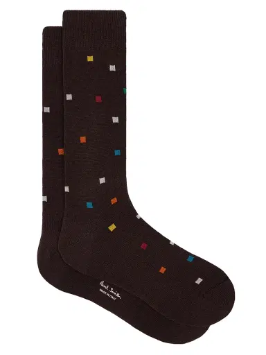 Paul Smith Men's 2-Pack Noah Signature Square Pattern Socks | Thumbnail 1 Paul Smith Men's 2-Pack Noah Signature Square Pattern Socks | Thumbnail 1