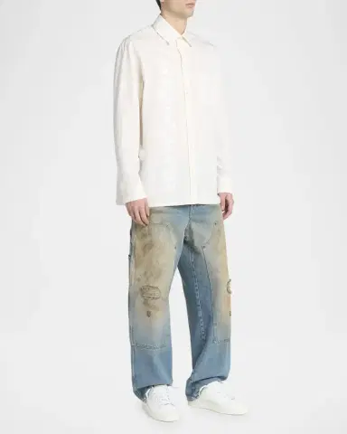 Golden Goose Men's Stardan Leather Low-Top Sneakers | Thumbnail 4 Golden Goose Men's Stardan Leather Low-Top Sneakers | Thumbnail 4