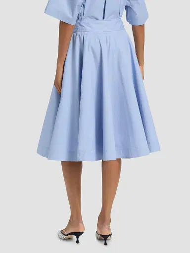 DEREK LAM 10 CROSBY Women's Sage Cotton-Twill Wrap Skirt | Thumbnail 5 DEREK LAM 10 CROSBY Women's Sage Cotton-Twill Wrap Skirt | Thumbnail 5