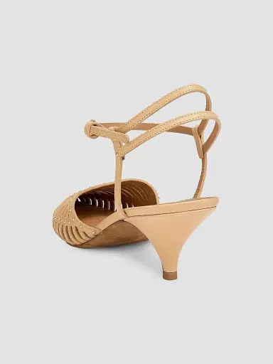 Ulla Johnson Women's Francine 50MM Cage Kitten Heel Pumps - Miele | Thumbnail 3 Ulla Johnson Women's Francine 50MM Cage Kitten Heel Pumps - Miele | Thumbnail 3